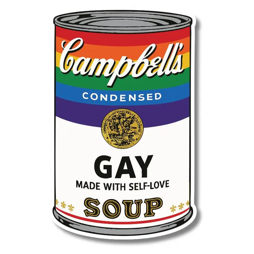 Soup Can Pop Art Sticker (Gay)