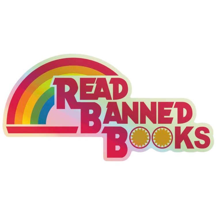 Reading Rainbow Inspired “Read Banned Books ” Teacher Sticker