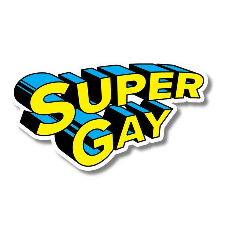 Super Gay Pride Decorative Sticker
