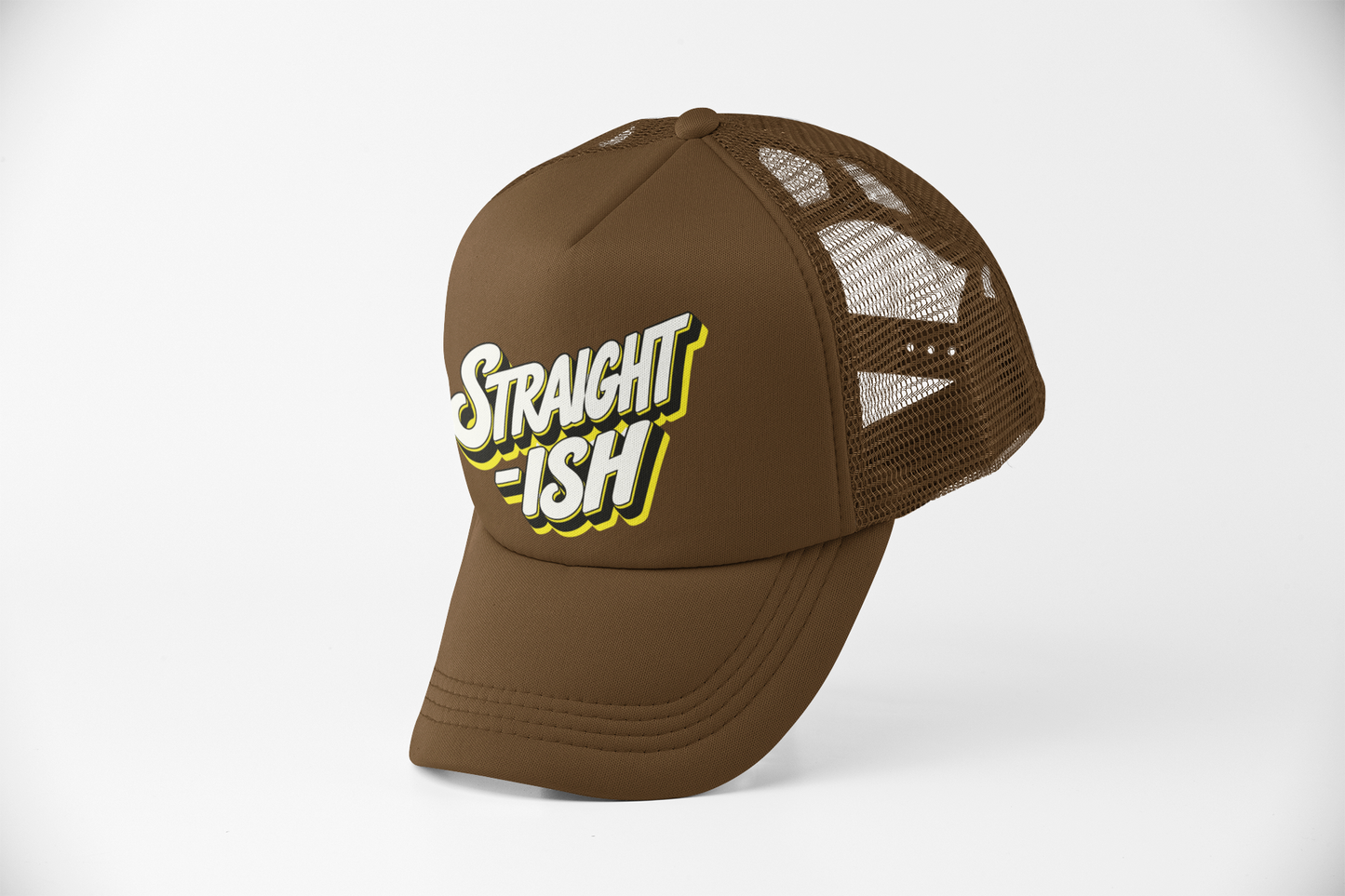 Straight-ish Retro Brown Trucker Cap