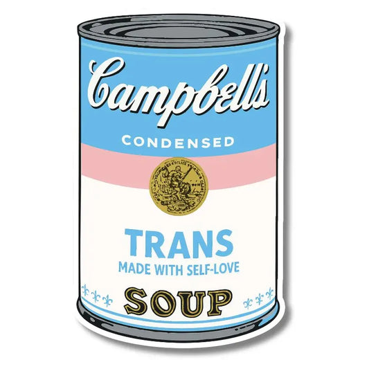 Soup  Can Pop Art Sticker (Trans)