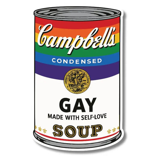 Soup  Can Pop Art Sticker (Gay)