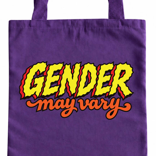 Gender May Vary Purple Tote Bag