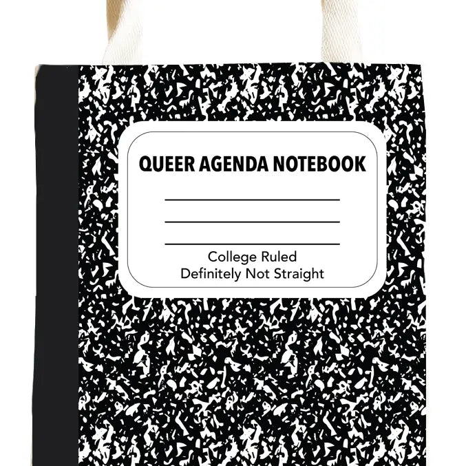 Queer Agenda Notebook Tote Bag