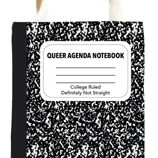 Queer Agenda Notebook Tote Bag