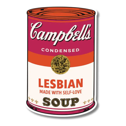 Soup  Can Pop Art Sticker (Lesbian)