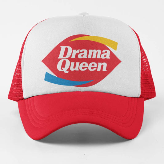 Drama Queen Trucker Hat - red and white