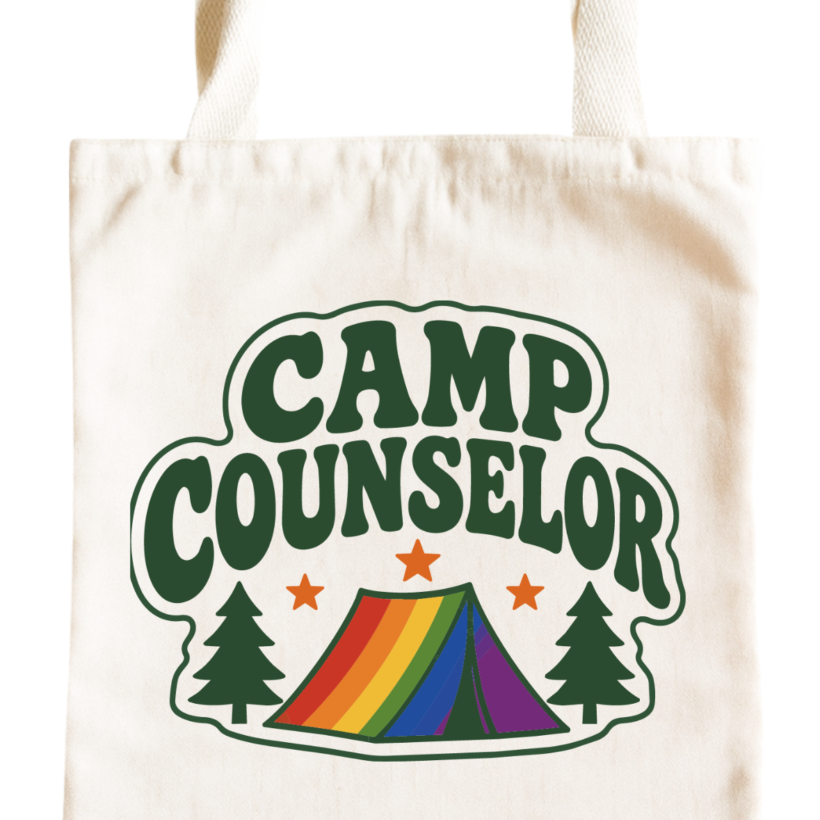 Camp Counselor Rainbow Pride Tote Bag