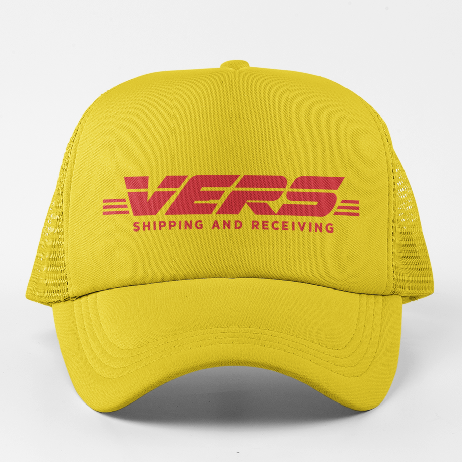 VERS Shipping and Receiving yellow trucker hat