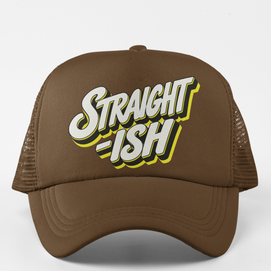 Straight-ish Retro Brown Trucker Cap