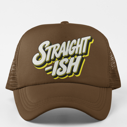 Straight-ish Retro Brown Trucker Cap