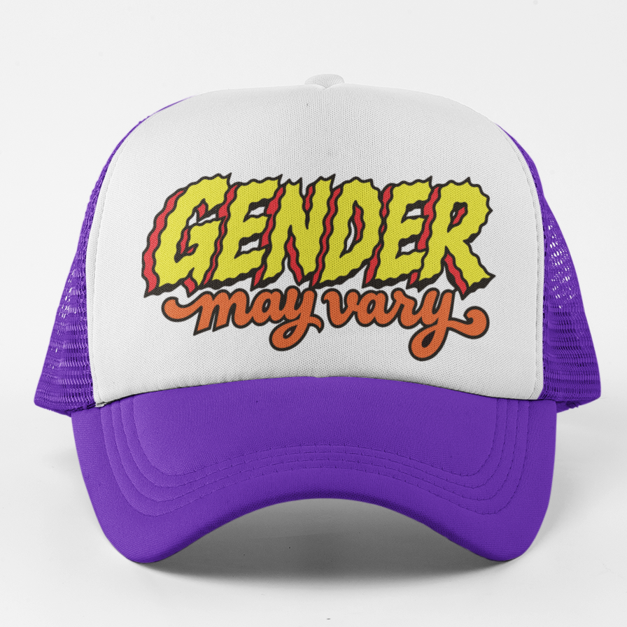 Gender May Vary Purple & White Trucker Hat