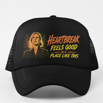 Heartbreak Feels Good Retro Movie Trucker Hat