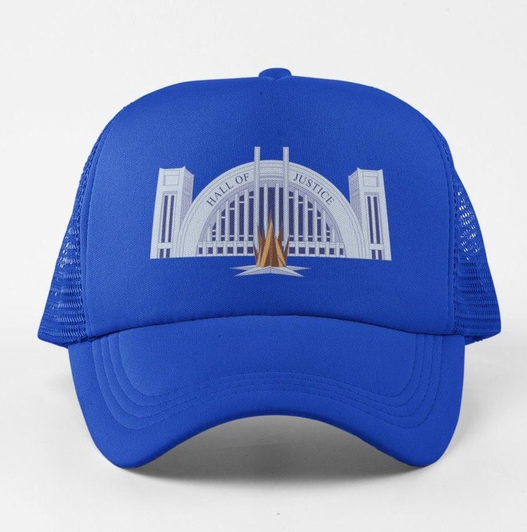 Hall Of Justice 80S Fan Art Stylish Baseball Cap/Hat