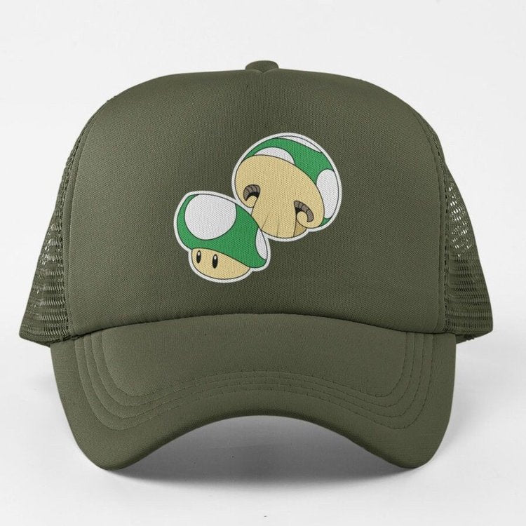 Green Mushroom 1Up Cap/Hat Inspired By Super Mario Brothers