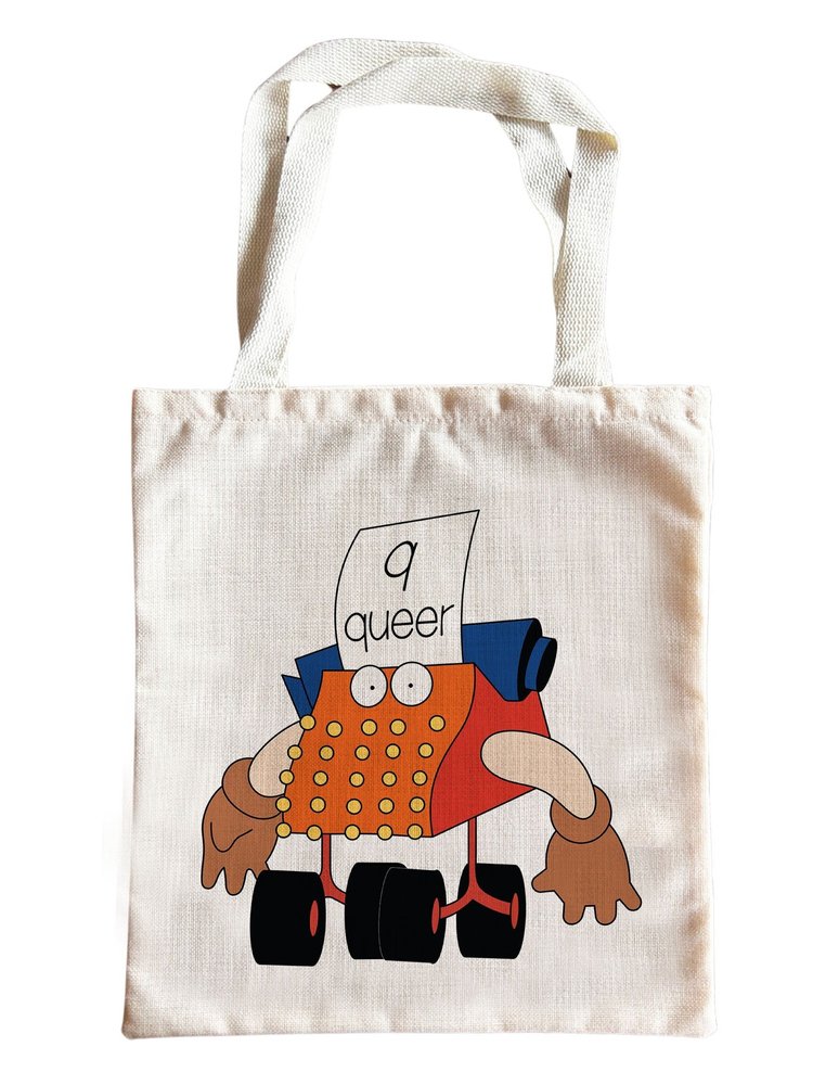 Typewriter Guy "Queer" Tote Bag