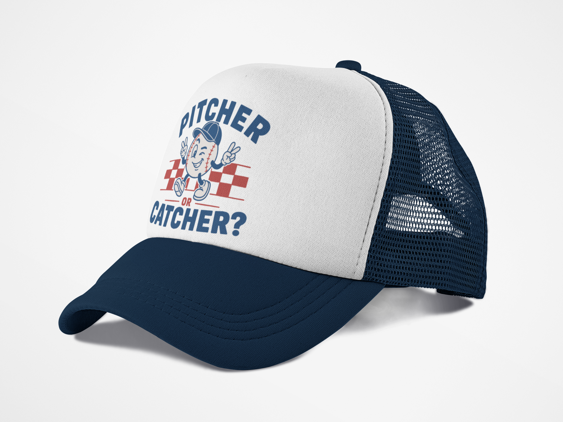 Pitcher or Catcher? Funny Queer Baseball Trucker Hat