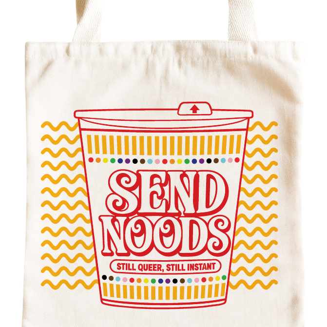 Send Noods Funny Queer Tote Bag