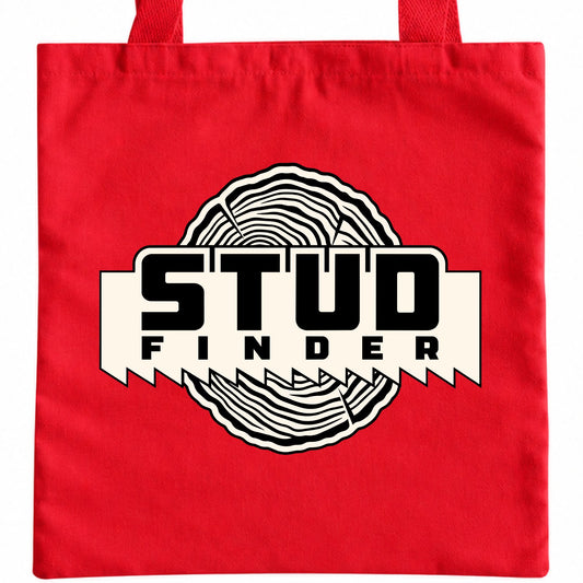 Stud Finder red tote bag