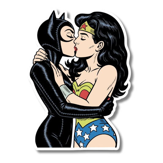 Superhero Kiss Pride Sticker