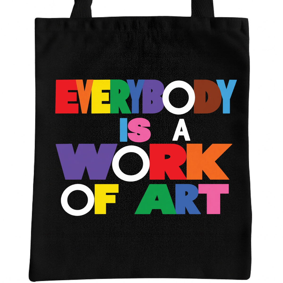 Everybody Is a Work of Art black tote bag